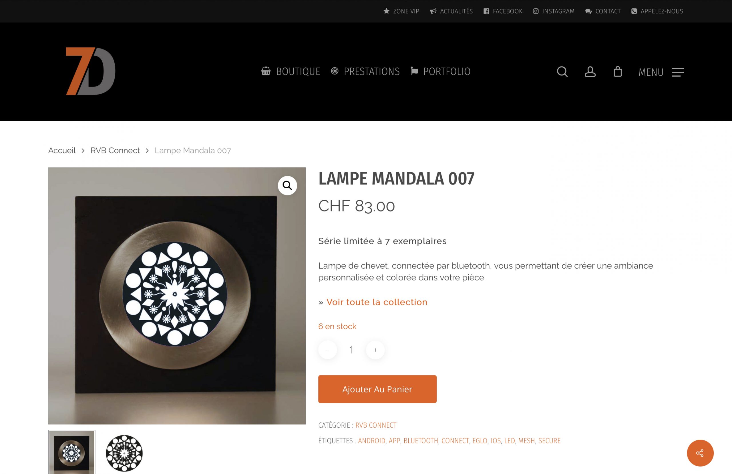 Product Page #gadlab Client 87Design Shop Single
