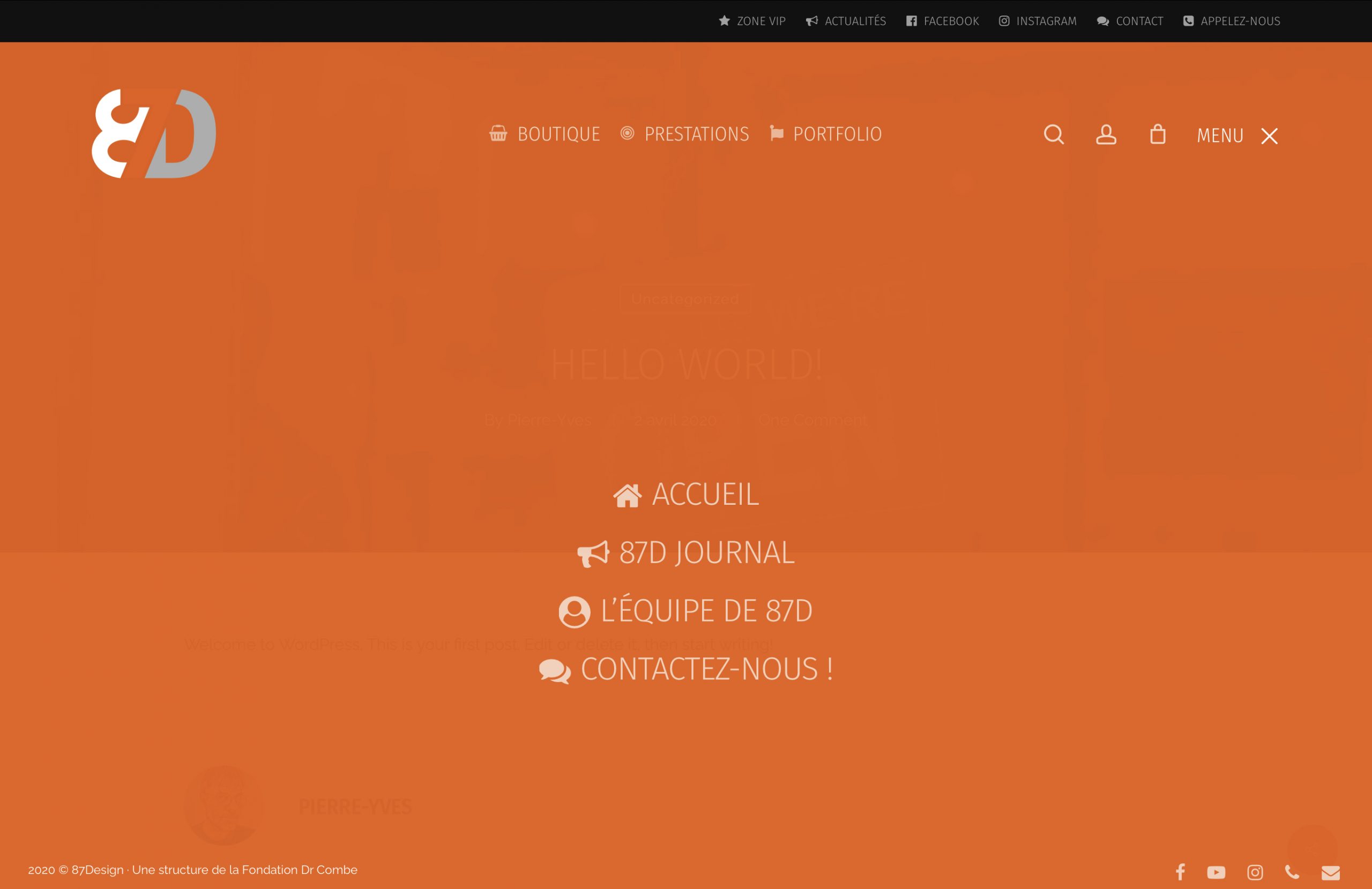 OFF Canvas Menu #gadlab Client 87Design Navigation Menu