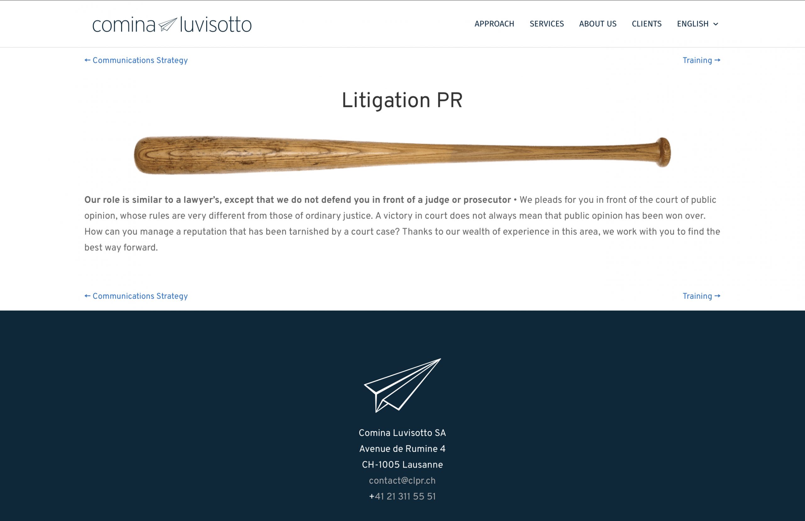 Service Detail Page #gadlab Client Comina Luvisotto