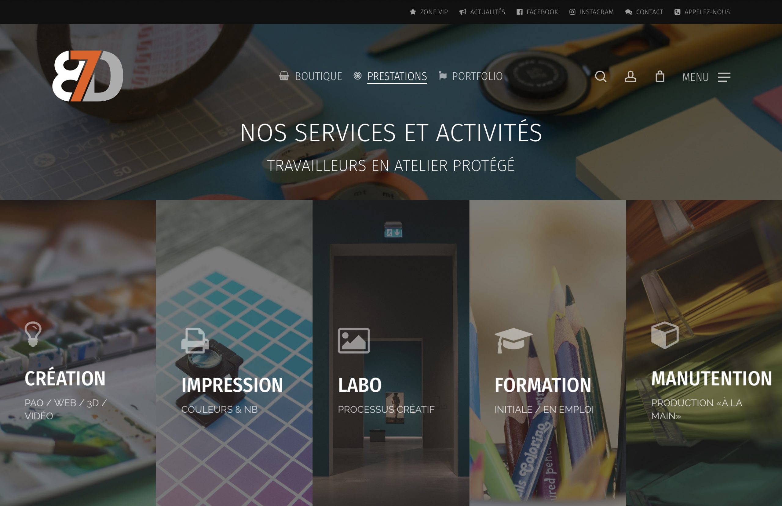 Services and Activities #gadlab Client 87Design Services Activités