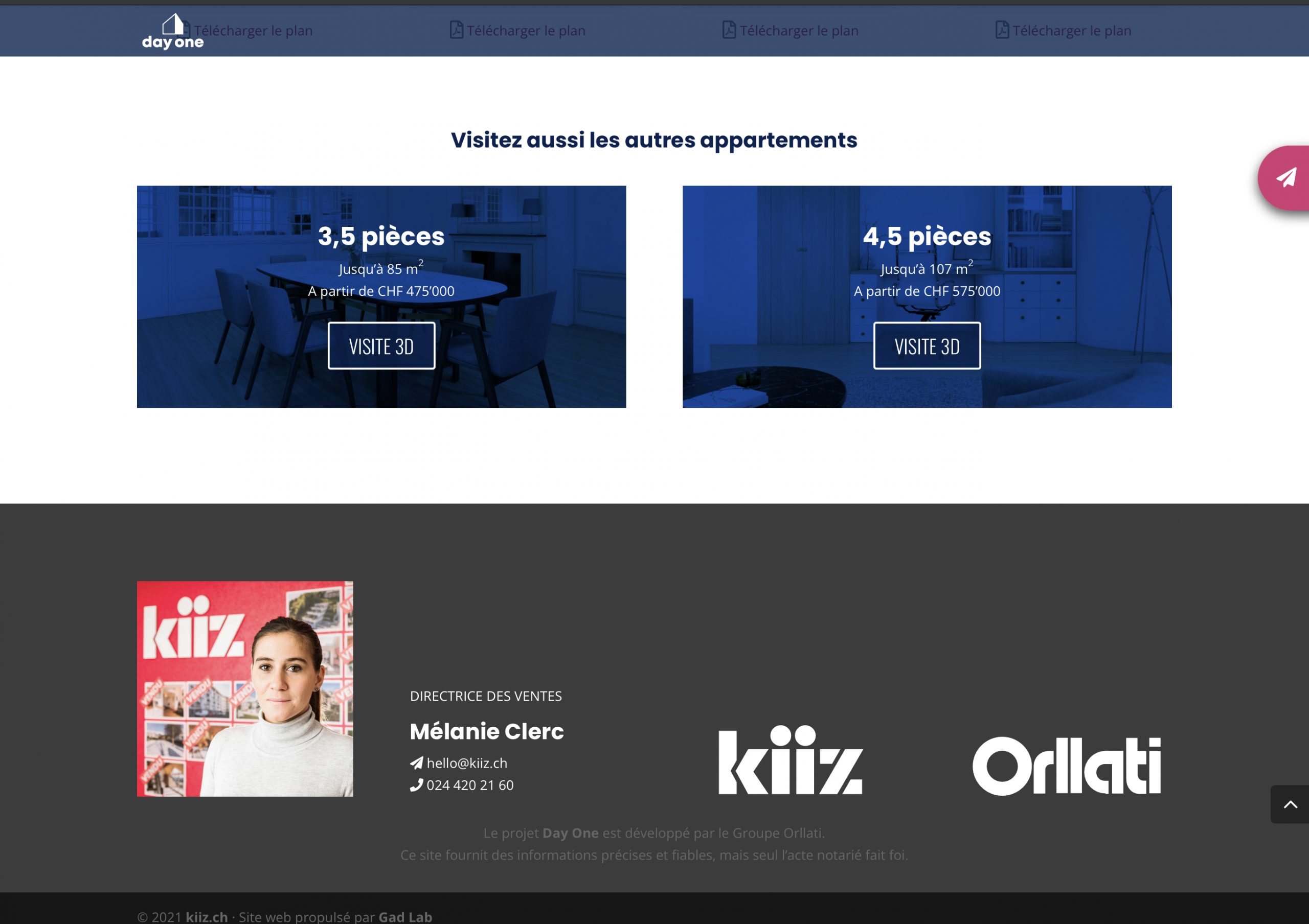 Footer Section #gadlab Client Day-One