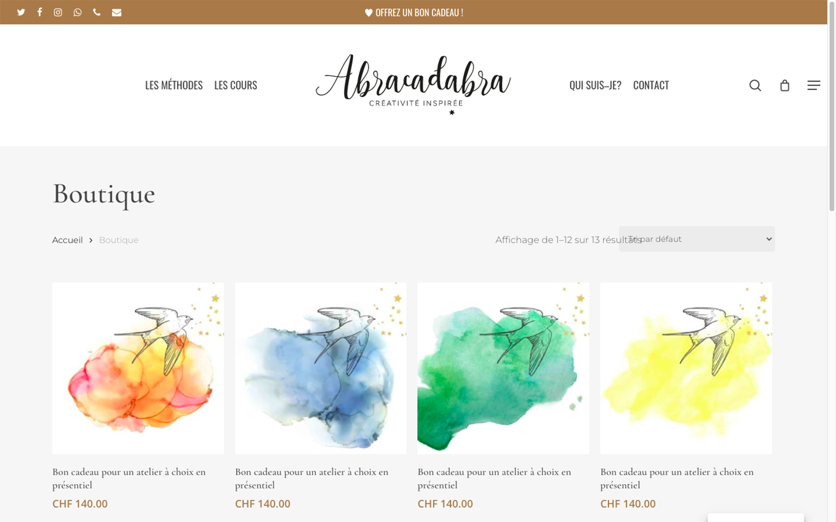 Boutique en ligne #Atelier #Abracababra